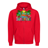 Red My Favorite Coloris Sunshine Zipper Hoodie - CowhideDigitalArt