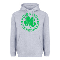 Heather Grey dibs on the redhead  st patricks day Heavyweight Hoodie - lanVoArt