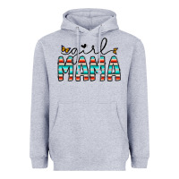 Heather Grey girl mama Heavyweight Hoodie - CowhideDigitalArt