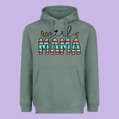 Girl Mama Heavyweight Hoodie Designed By Cowhidedigitalart
