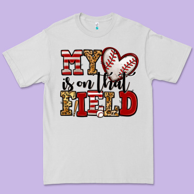 My Heart Is On That Field Baseball Premium Tee Designed By Jasminsmagicworld