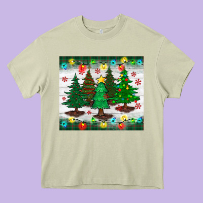Christmas Trees Tumbler Heavy Core Tee Designed By Bundleandbundleshop