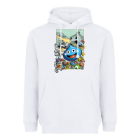 White dragon quest slime print Heavyweight Hoodie - lanVoArt