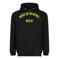 Black Trending Winston Churchill Rules Heavyweight Hoodie - lanVoArt
