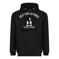 Black Trending Split Rock Lighthouse Minnesota State Park Heavyweight Hoodie - lanVoArt