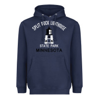 Navy Trending Split Rock Lighthouse Minnesota State Park Heavyweight Hoodie - lanVoArt