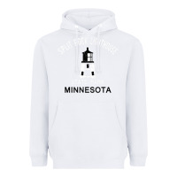 White Trending Split Rock Lighthouse Minnesota State Park Heavyweight Hoodie - lanVoArt