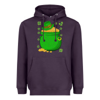 Plum ireland leprechaun hat pot of gold irish st patricks day Heavyweight Hoodie - lanVoArt
