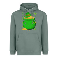 Sage ireland leprechaun hat pot of gold irish st patricks day Heavyweight Hoodie - lanVoArt