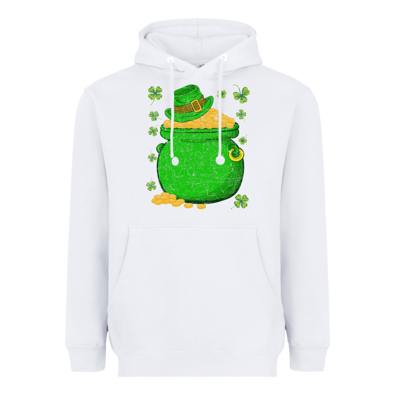 Ireland Leprechaun Hat Pot Of Gold Irish St Patricks Day Heavyweight Hoodie by lanVoArt | Teevron