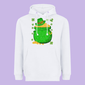 Ireland Leprechaun Hat Pot Of Gold Irish St Patricks Day Heavyweight Hoodie Designed By Lanvoart
