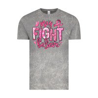 Cloud Rock pray fight believe breast cancer Vintage Tee - texasbilliewilder