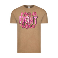 Vintage Coffee pray fight believe breast cancer Vintage Tee - texasbilliewilder