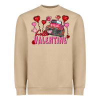 Mushroom hello valentine valentine's day truck Heavyweight Sweatshirt - FaDigitalArtStudio