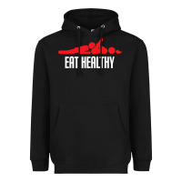 Black funny eat healthy sexy tee mens rude valentine day gifts Heavyweight Hoodie - lanVoArt