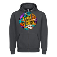 Smoke Trick Or Treat Hallowen Round Zipper Hoodie - LillyAllenDesigns
