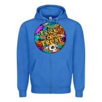 True Royal Trick Or Treat Hallowen Round Zipper Hoodie - LillyAllenDesigns