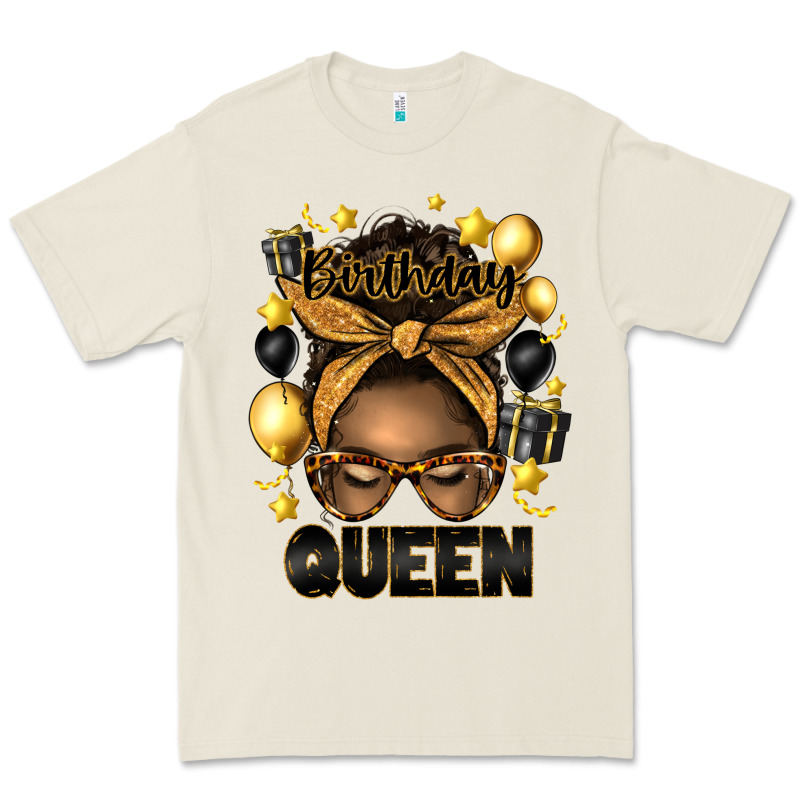 Birthday Queen Afro Messy Bun Premium Tee by Artiststas | Teevron