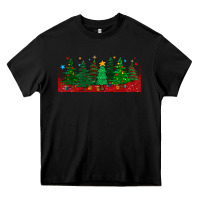 Black christmas trees libbey glass Heavy Core Tee - BundleAndBundleShop