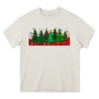 Cream christmas trees libbey glass Heavy Core Tee - BundleAndBundleShop