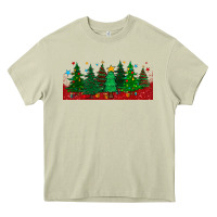 Mossy christmas trees libbey glass Heavy Core Tee - BundleAndBundleShop
