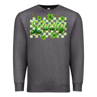 Charcoal Heather checkered lucky Premium Sweatshirt - Artiststas