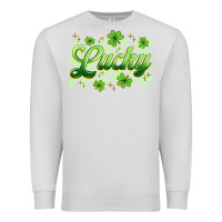 Dove Grey checkered lucky Premium Sweatshirt - Artiststas