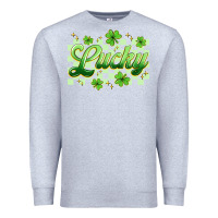 Heather Grey checkered lucky Premium Sweatshirt - Artiststas