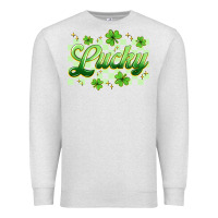 Oatmeal Heather checkered lucky Premium Sweatshirt - Artiststas