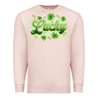 Pale Pink checkered lucky Premium Sweatshirt - Artiststas