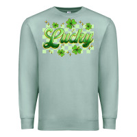 Seafoam checkered lucky Premium Sweatshirt - Artiststas