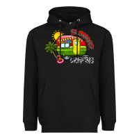 Black summer camping Heavyweight Hoodie - CowhideDigitalArt