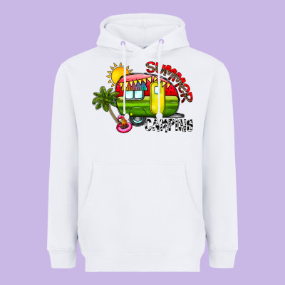 Summer Camping Heavyweight Hoodie Designed By Cowhidedigitalart