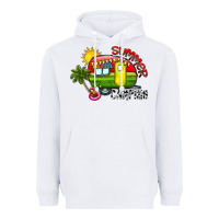 White summer camping Heavyweight Hoodie - CowhideDigitalArt
