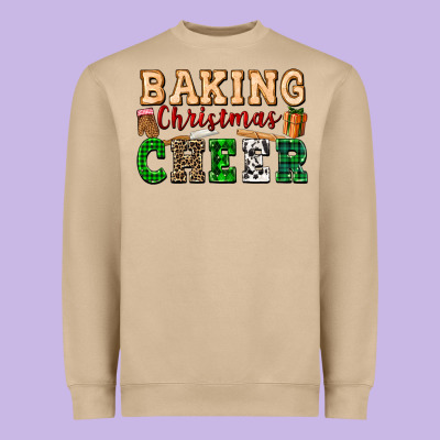 Baking Christmas Cheer Heavyweight Sweatshirt Designed By Fadigitalartstudio
