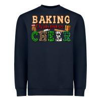 Navy baking christmas cheer Heavyweight Sweatshirt - FaDigitalArtStudio
