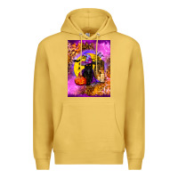 Antique Gold witchy cat Premium Hoodie - BundleAndBundleShop