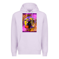 Lilac witchy cat Premium Hoodie - BundleAndBundleShop