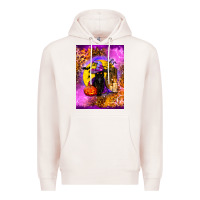 Pale Pink witchy cat Premium Hoodie - BundleAndBundleShop