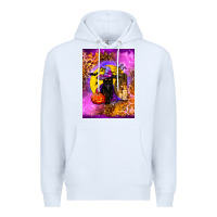White witchy cat Premium Hoodie - BundleAndBundleShop