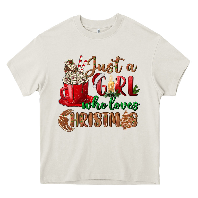 Just A Girl Who Loves Christmas Heavy Core Tee by BundleAndBundleShop | Teevron