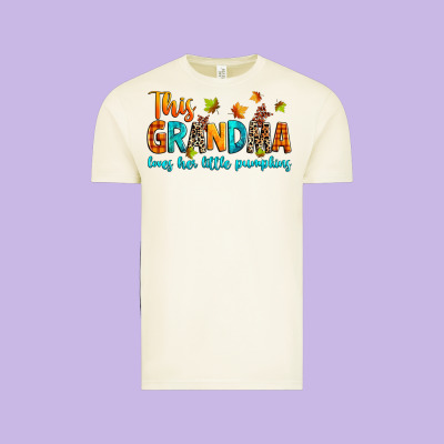 Customized This Grandma Loves Her Little Pumpkins Vintage Tee Designed By Texasbilliewilder