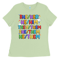 Matcha pride pronouns Ladies Tee - Artiststas