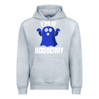 Heather Grey Boo Berry Halloween Funny Blueberry for Berries Fans Premium Urban Hoodie - lanVoArt