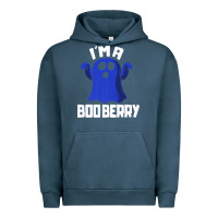 Pigment Midnight Navy Boo Berry Halloween Funny Blueberry for Berries Fans Premium Urban Hoodie - lanVoArt