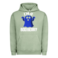Pigment Oil Green Boo Berry Halloween Funny Blueberry for Berries Fans Premium Urban Hoodie - lanVoArt