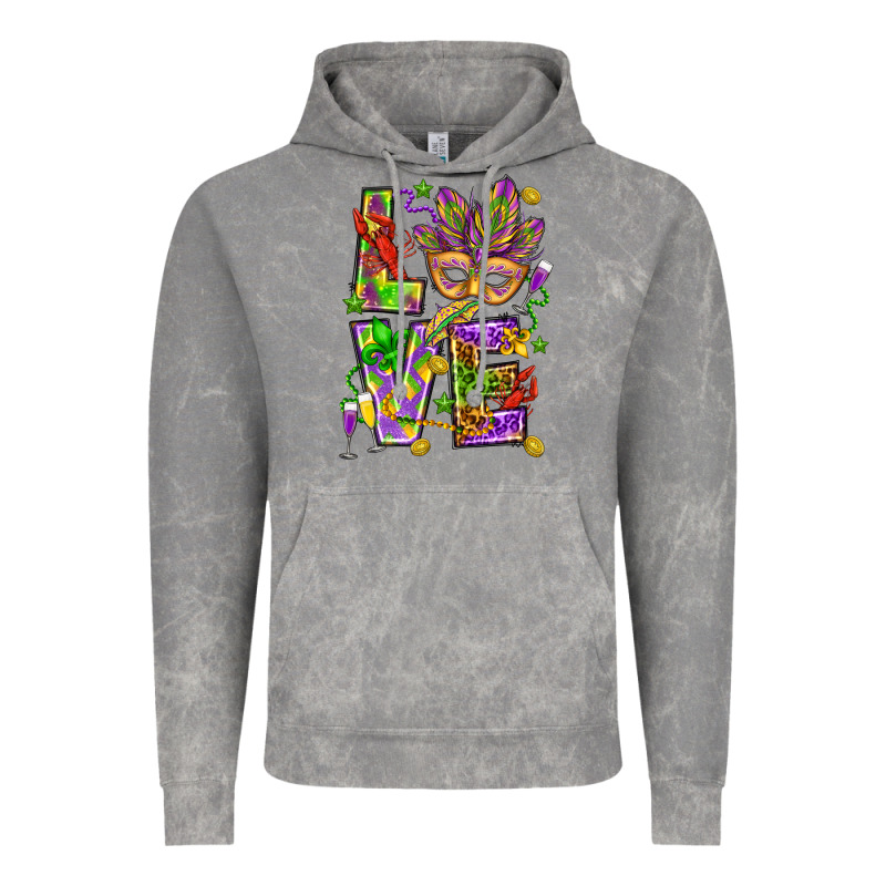 Mardi Gras Love Vintage Hoodie by HowdyJamesFarm | Teevron