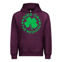 Mauve Wine dibs on the redhead  st patricks day Urban Hoodie - lanVoArt