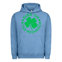 Pigment Pebble Blue dibs on the redhead  st patricks day Urban Hoodie - lanVoArt