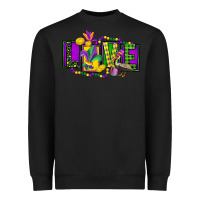Black mardi gras love Heavyweight Sweatshirt - FaDigitalArtStudio